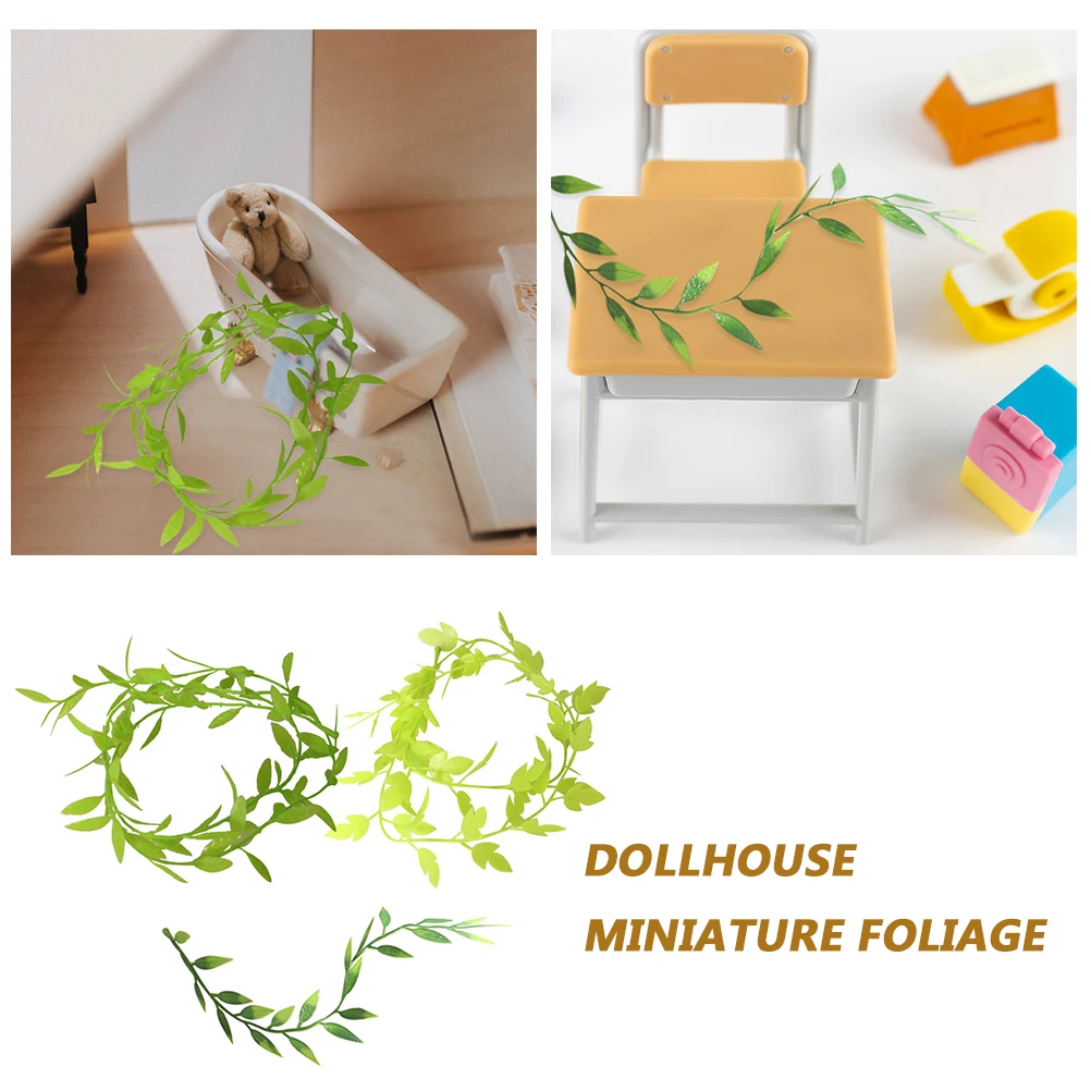 

3Pcs Charming Miniature Vines Faux Greenery Dollhouse Accessories Beautiful Garden Scene Decor for Children’s Imagination