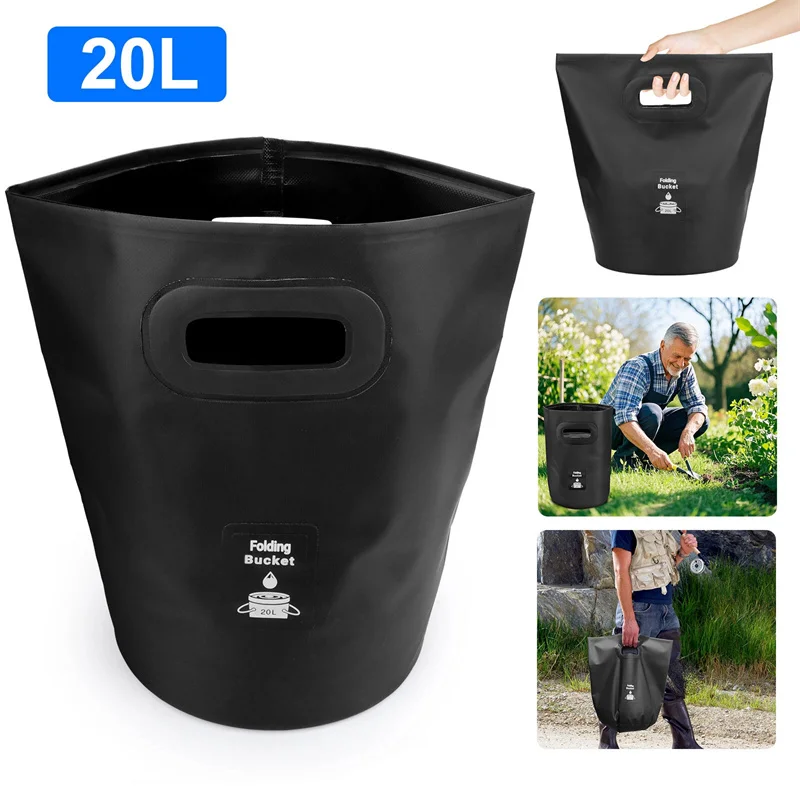 

20L Foldable Outdoor Travel Bucket, Convenient For Camping, Picnicking And Fishing, Thickened Travel Bucket