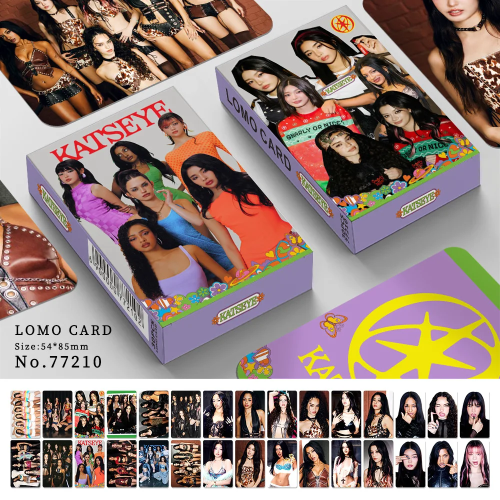 

В наличии 30 двусторонних маленьких фотокарточек KATSEYE 2026 Season's Greetings, LOMO HD фотокарточки с печатью, стикеры, подарок для фанатов