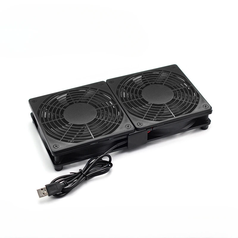

Охлаждающий вентилятор маршрутизатора DIY PC Cooler TV Box Беспроводной бесшумный тихий DC 5 В USB Power 120 мм 240 мм Вентилятор 12 см с винтами Защитная сетка