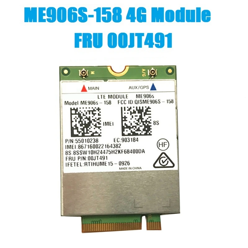 1 PCS ME906S-158 FRU 00JT491 LTE 4G Card ME906S Wifi Card Green For Thinkpad L460 T460P T560 X260 P50S L560 X1 YOGA X1 CARBON