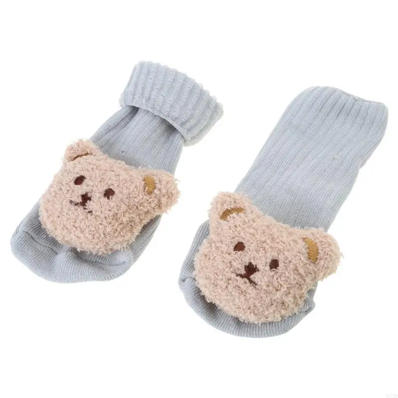 

Q22D Baby Cartoon Bear/Rabbit Socks Antiskid Soles Socks Breathable Firstwalker Socks Winter Warm Socks 0-3 Baby Accessories