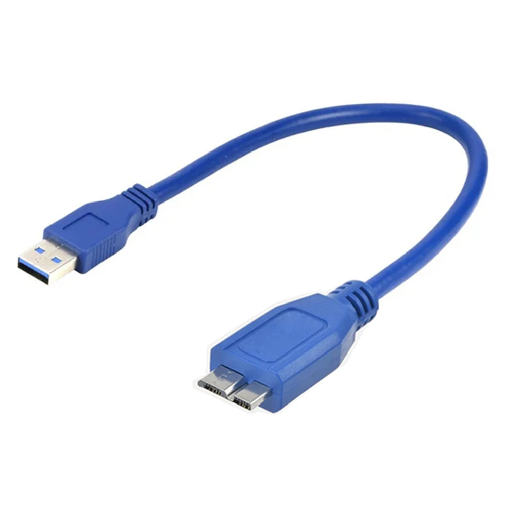 Short Micro USB 3.0 Cable Portable USB 3.0 to Micro-B Cord USB 3.0 External Hard Drive Cable for WD Lacie Hitachi Seagate