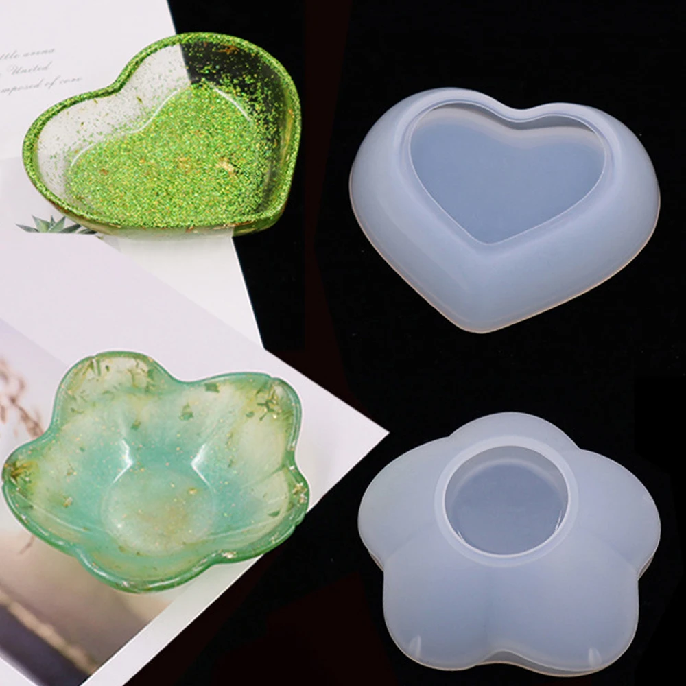 Hand Shape Candle Tray Siliccone Mold Concrete Cement Candle Holder Craft Mould DIY Handmade Resin Jewelry Display Plate Molds