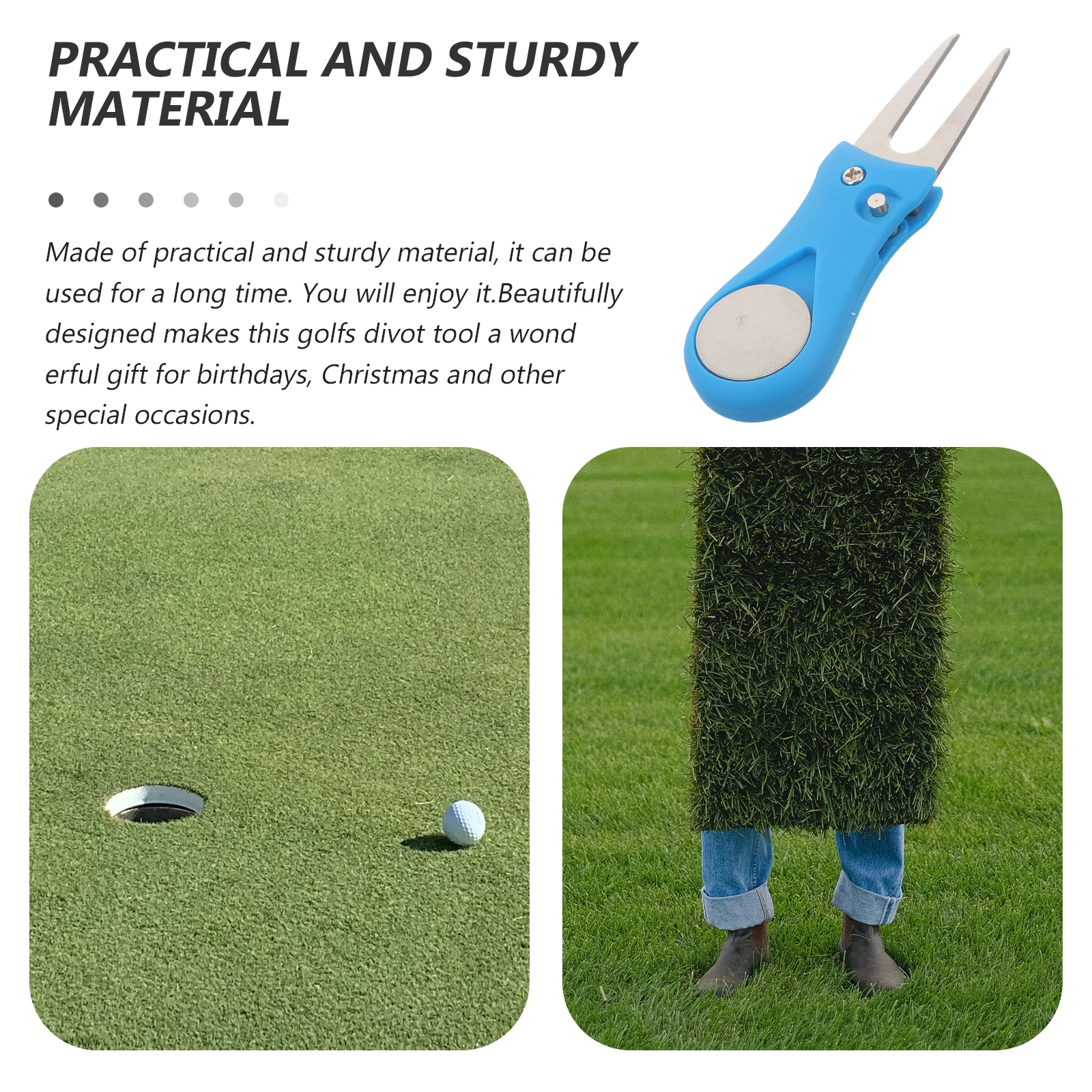 

Golf Divot Fork Portable Turf Repair Tool Metal Grass Fixing Accessory For Outdoor Golfing Equipment Maintenance