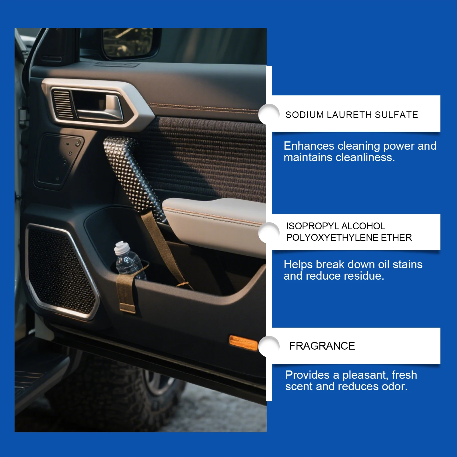 منظف داخلي متعدد الأغراض للسيارة بدون ماء سعة 120 مل لأجهزة قياس السقف، رذاذ تنظيف وتكييف رغوة الفانيلا الجلدية