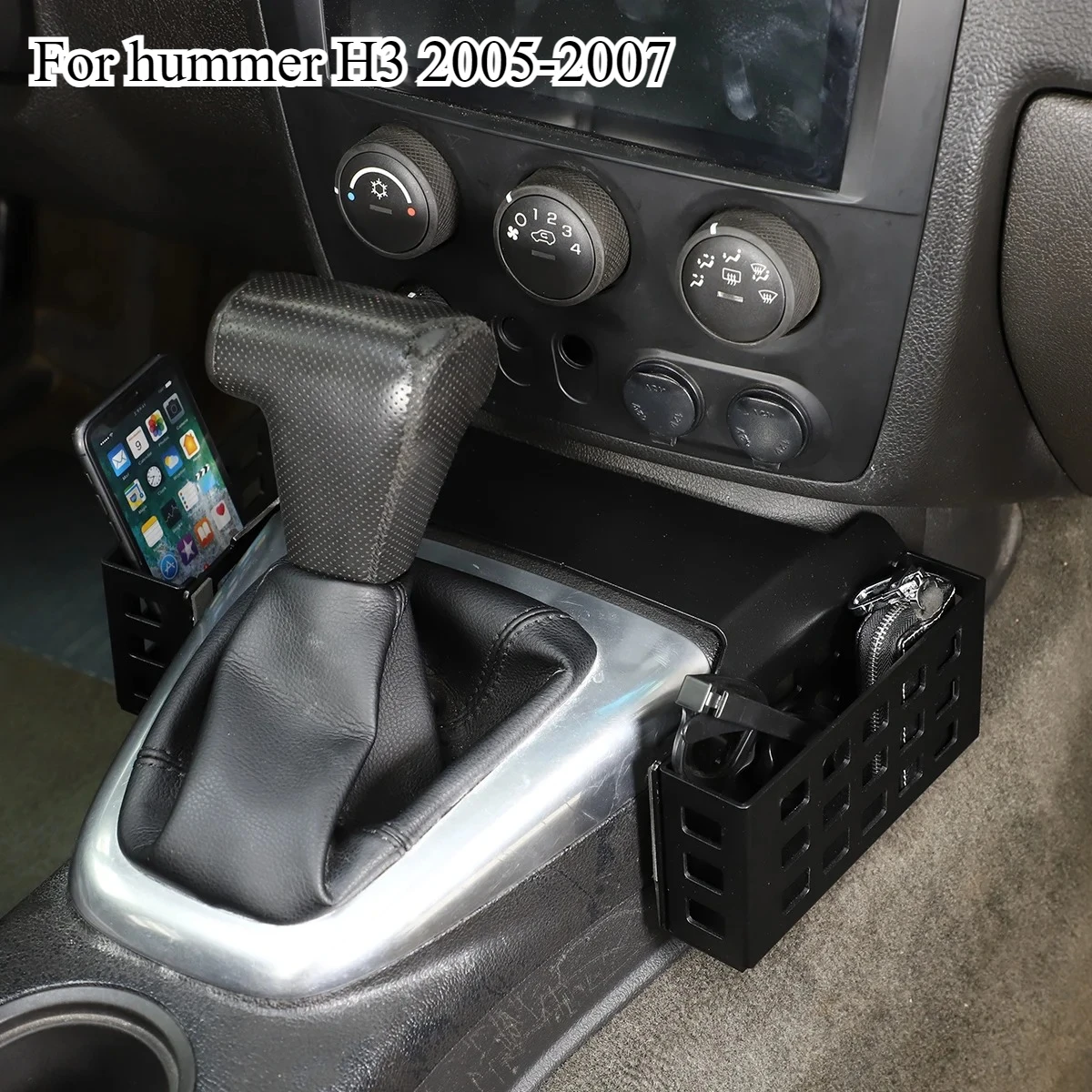 

For 2005-2009 Hummer H3 Storage Baskets On Both Sides Of The Gearshift Gear Shifter Storage Box Interior tool Accessories