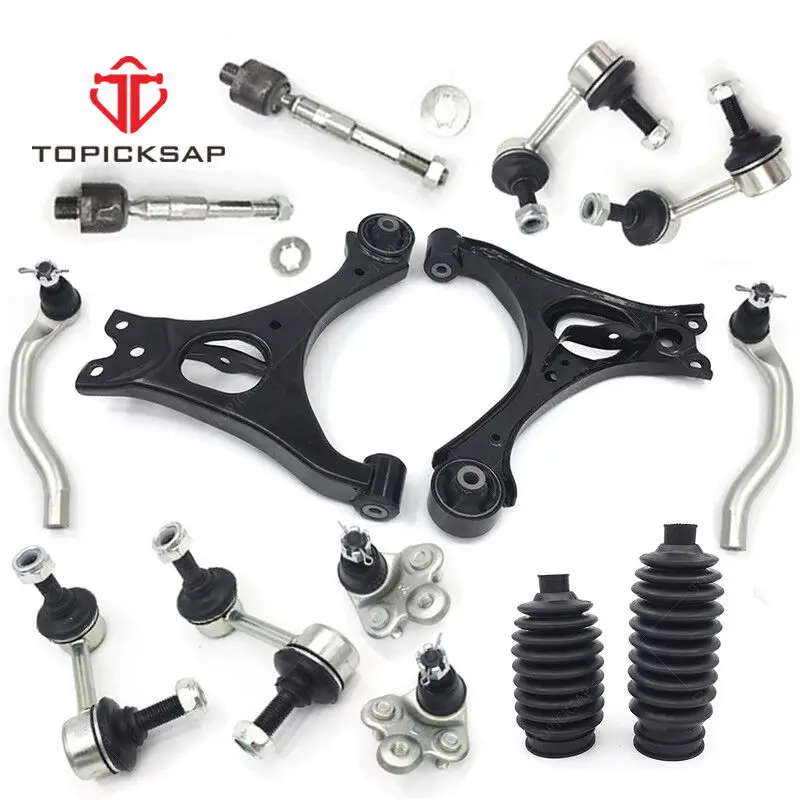 TOPICKSAP 14pc Front Lower Control Arm Ball Joint Sway Link Tie Rod Kits for Honda Civic 2006 2007 2008 2009 - 2011 51360SNAA03