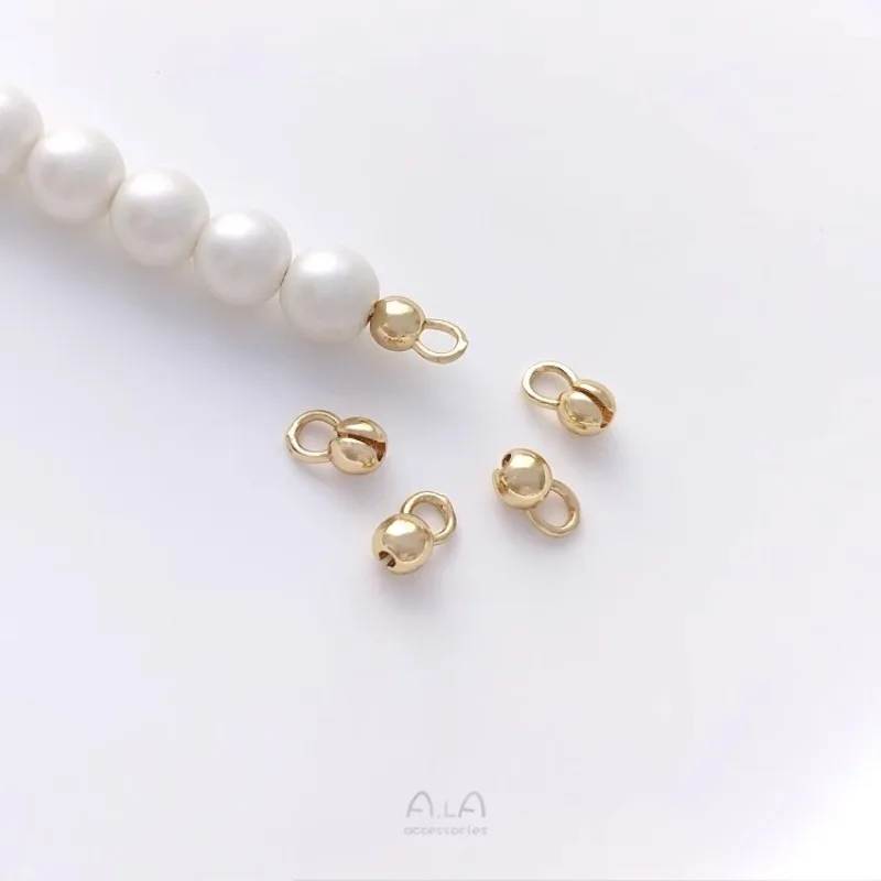 

Застежка-коннектор для браслетов и ожерелий из 14-каратного золота с цветными бусинами, для самостоятельного изготовления украшений