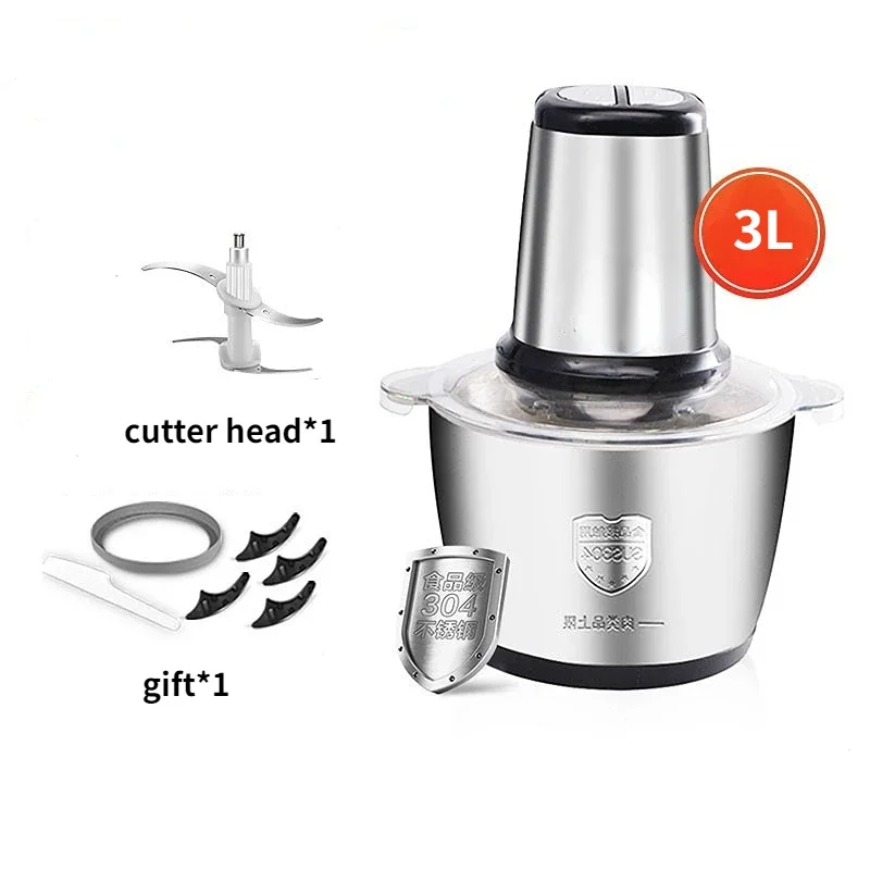 Meat Grinder Chopper Stainless Steel Kitchen Machines Vegetable Crusher Slicer Machine Household Mixer Food Processors Ofertas