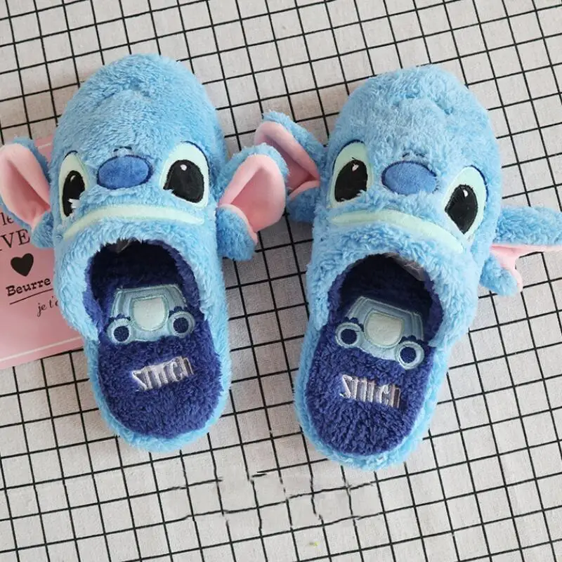 

Women Warm Winter Indoor Home Slippers Soft Fluffy Cute Cartoon Animal Cozy House Shoes for Daily Use New Stitch Plush Slippers