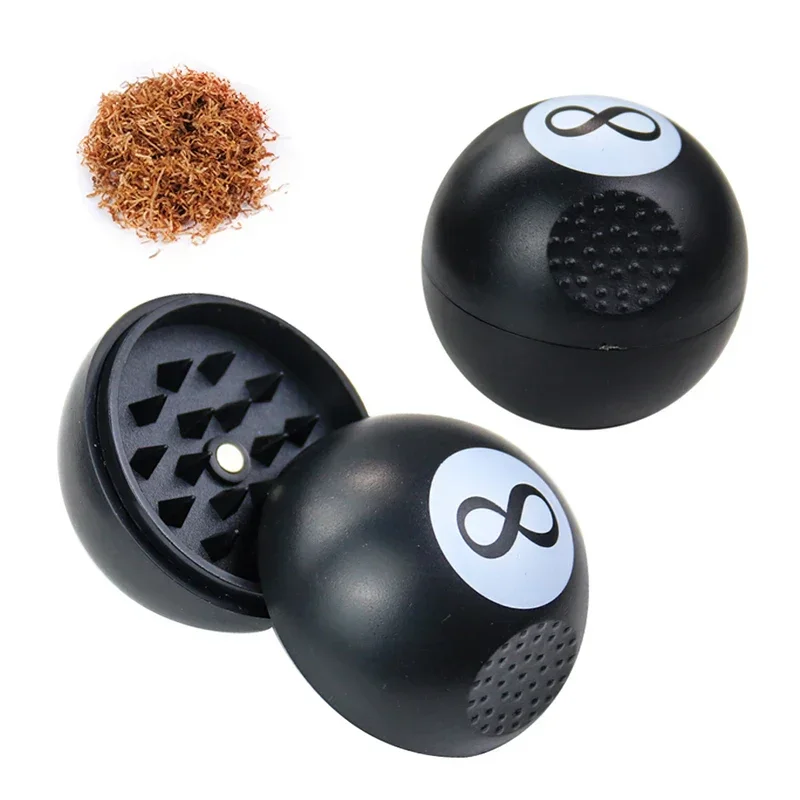 

Black 8 Ball Manual Spice Grinder Creative Tobacco Grinder Herb Herbal Crusher Gadgets for Men Smoking Accessories