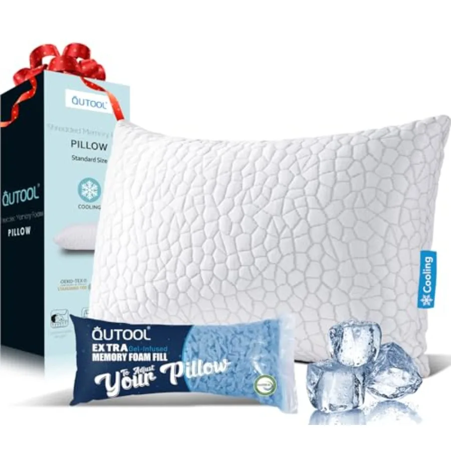 Adjustable Cooling Memory Foam Pillow for Sleep
