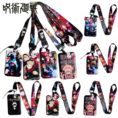 Anime Jujutsu Kaisen Satoru ID Holders Card Case Itadori Access Control Card Case Credit Cards Holders Student Bus Card Plate