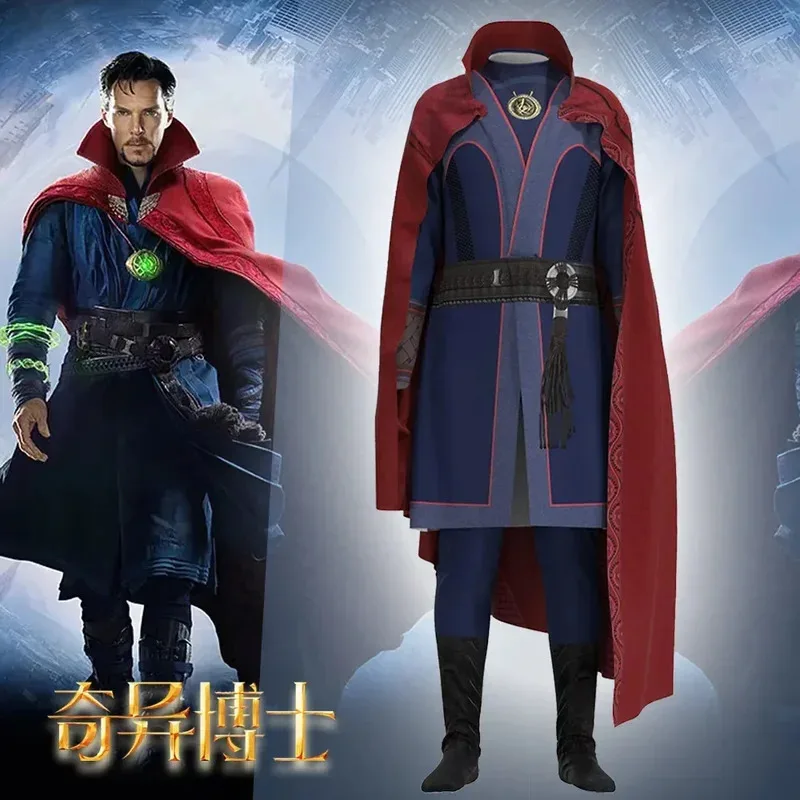 

Doctor Strange Jumpsuit for Adult Kids Superhero Cosplay Costume Dr. Steven Bodysuit Cloak Set Halloween Carnival Party Suit