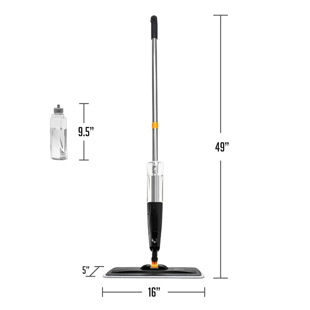 Cordless Spray Mop with 650ml Refillable Bottle Microfiber Pad Multi-Surface Floor Cleaning Effortless Maneuverability and Quick