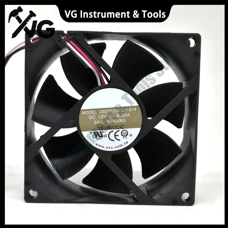 New For AVC DS08025B12H ds08025b12h-014 80x80x25mm 8025 12V 0.30A computer CPU chassis computer mute cooling fan