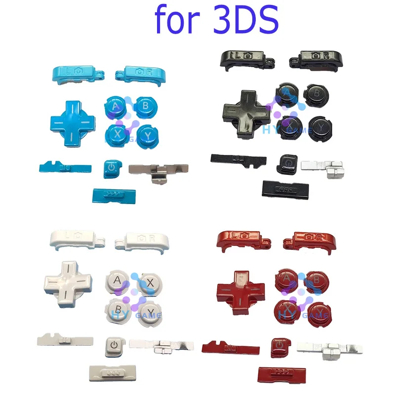 Full Set Button Kit for Nintendo 3DS Console Replacement L R ABXY D-Pad for 3DS Power on/Off Cross Key Gamepad Accessories