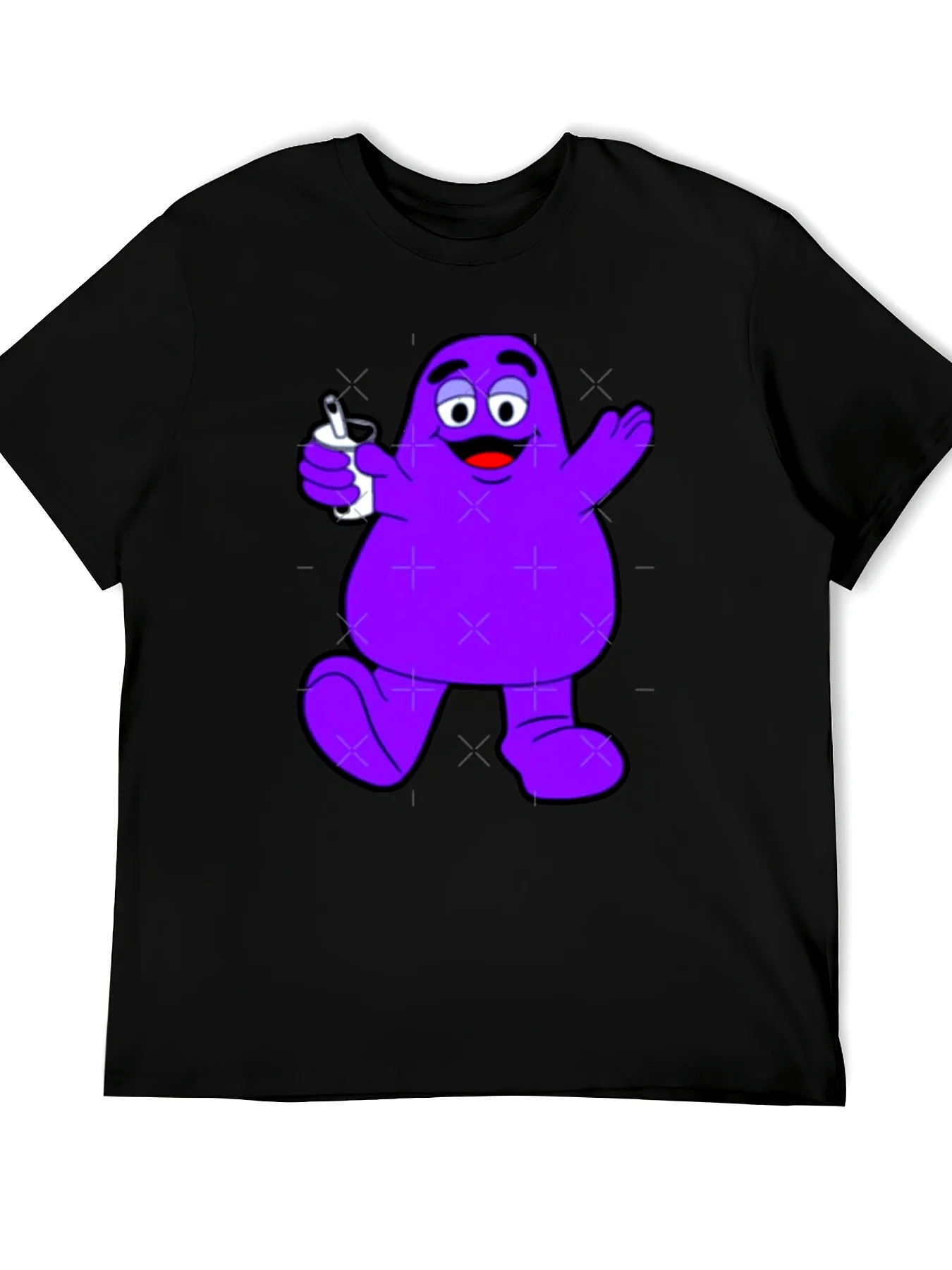2026 New Large Size T-Shirt, Cholera Cartoon Design Sticker T-Shirt, Kawaii Clothing, Vintage Pattern T-Shirt, Extra Large Anime Merchandise, Men's T-Shirt, Size G, Plus Size