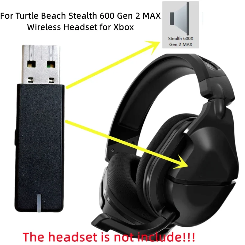 USB Dongle Receiver Adapter Stealth600X-MAX-TX For Turtle Beach Stealth 600 gen 2 MAX Wireless Headset for XBOX