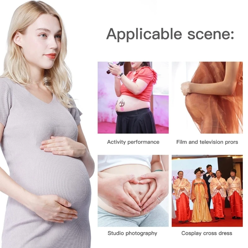 j15u-adjustable-false-belly-silicone-pregnancy-prosthesis-realistic-skin-like-texture-for-maternity-costume-training