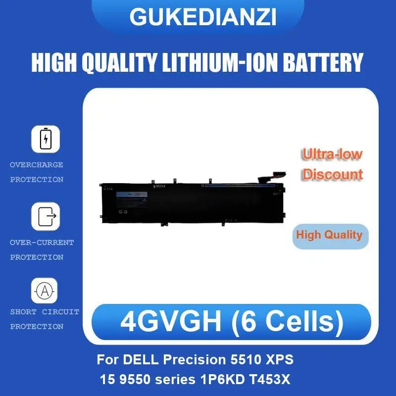 Battery For DELL Inspiron 13" 7000 Series 7347 7348 7352 7353 7359 11" 3147 3148 15" 7558 XPS 15 9550 9560 Precision 5510 5520 view 2