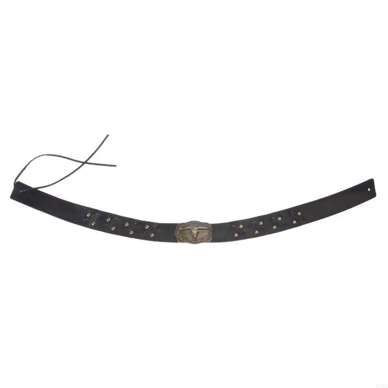 Hat Band for Cowboy Hats Adult Antique Hat Belt Universal Adjustable Rivet Studded Hat Band Replacement Hat Decors 6XDA