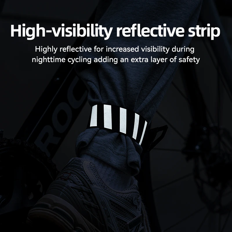 ROCKBROS Cycling Bicycle Pants Clip Reflective Belt Sports Safety Running Bike Safety Pants Band Leg Strap Riding Ankle Support