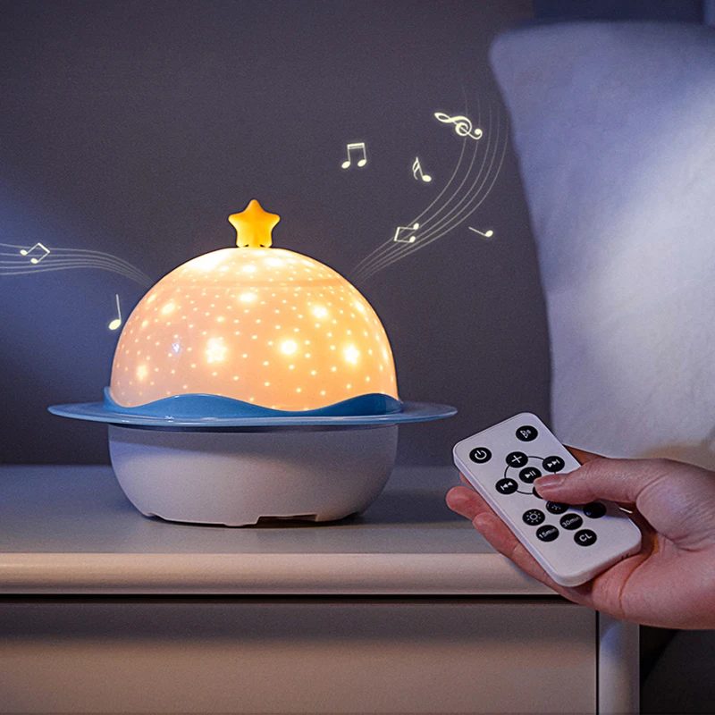 Star Projector Light Sky Moon Musical Lights Galaxy Ocean Projection Lamp Bedroom Night Light For Kids Baby Girl Lover Gifts