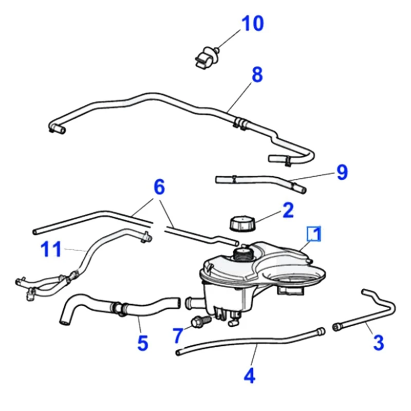 C2S18320 For Jaguar X-Type 2001-2010 Expansion Coolant Reservoir Accessories Component C2S2738 C2S46861 MJA4440BA