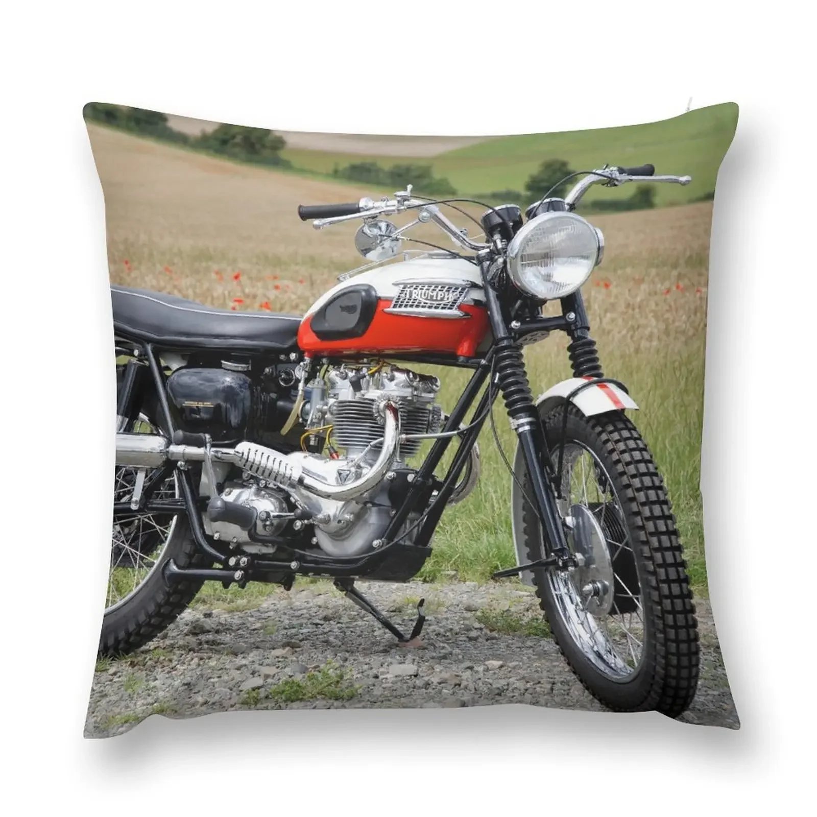 The Trophy TR6 Classic Motorcycle Throw Pillow Cushions For Children Sofa Cover Plaid Sofa Pillow Decor pillow