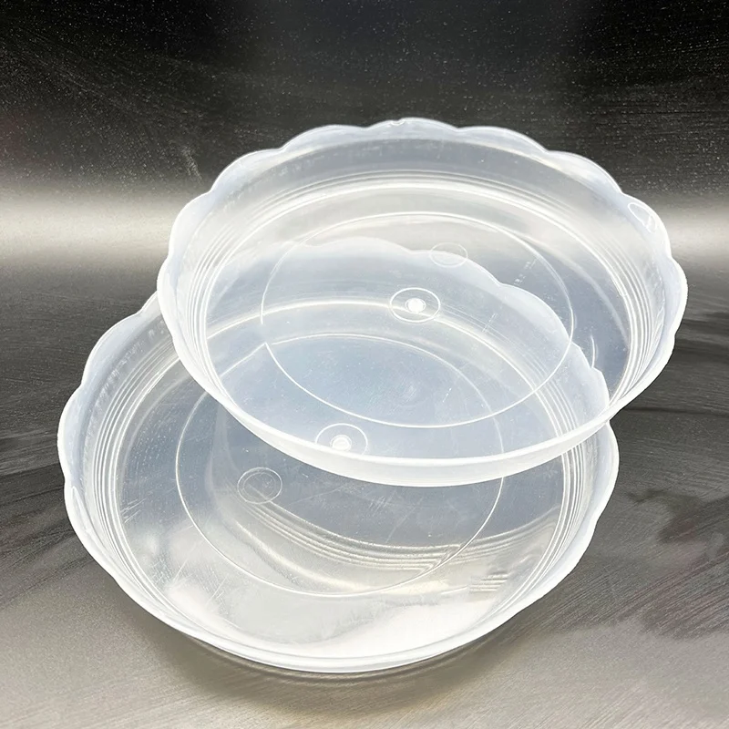 5PCS Ultra Transparent 10cm-13cm Flowerpot Tray  Waterproof Pp Resin Pad For Home Potted Plants And Garden Nursery Cups E2