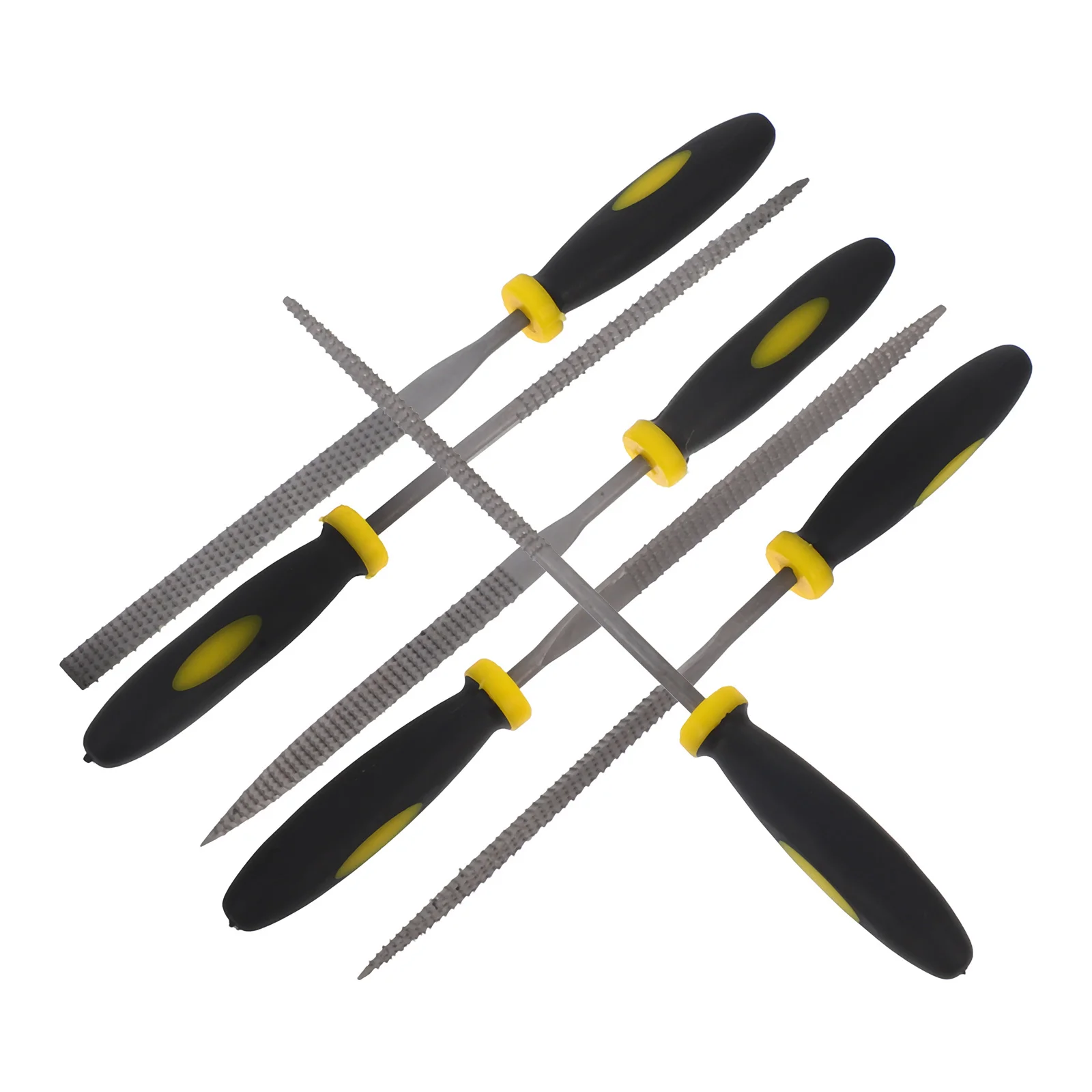 

6pcs Mini File Set 140X3Mm Wood Rasp Tool With Anti-Skid Handle For Wood Metal Plastic Fast Material Removal Rasp File