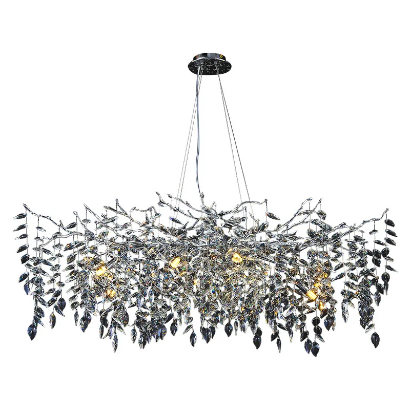 Italian light luxury, villa living room dining room lamp, aluminum die-cast chandelier