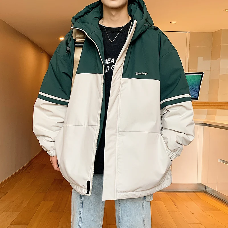 High Quality Jacket Outdoor Windproof Waterproof Winter Fleece-lined Thickened Warm Cotton Jacket 2024 New Youth Men's Clothing