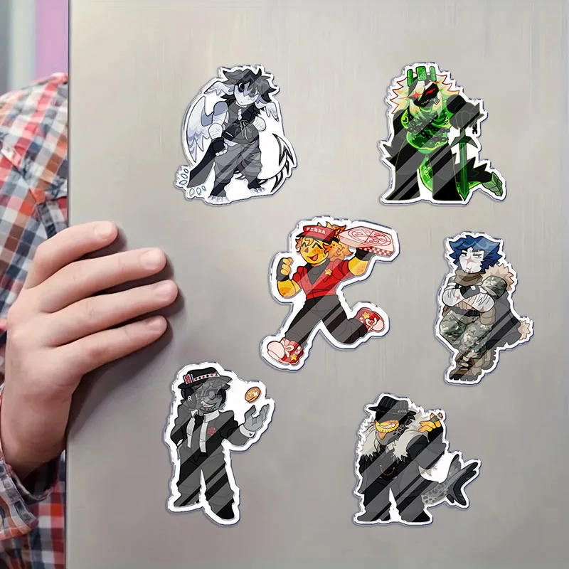 لعبة FORSAKEN شخصيات كرتونية ملصقات مغناطيس الثلاجة هدايا فريدة ديكور إبداعي نابض بالحياة للمطبخ والأبواب المعدنية