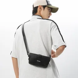 Designer Crossbody Bag 2024 New Korean PU Small Square Bag Casual Versatile Flap Phone Shoulder Single Bag Men's Backpack