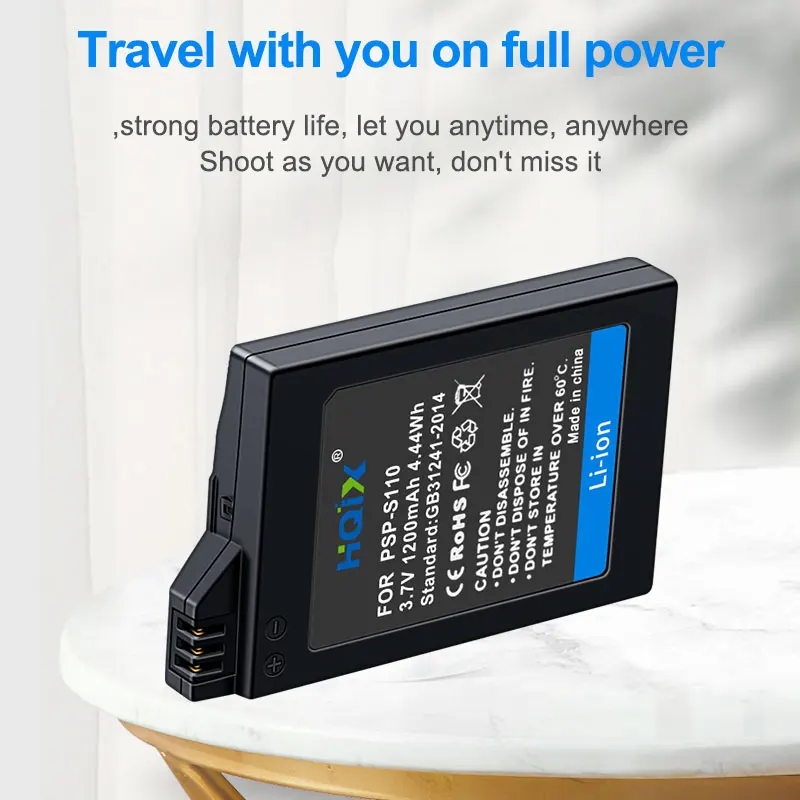 HQIX for Sony  PSP-2000 2001 2003 2004 2008 2005 2002 2006 2007 3000 3001 3002 3003 3004 Game Console PSP-S110 Battery Charger
