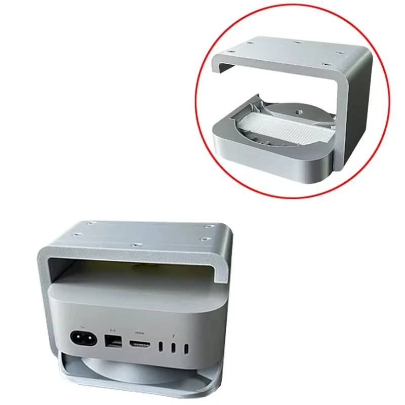 

for Mac Mini M4/M4 Pro 2024 Hanging Hanger Host Bracket Dustproof Cat Hair Resistant PLA Undertable Storage Stand Filter Kit