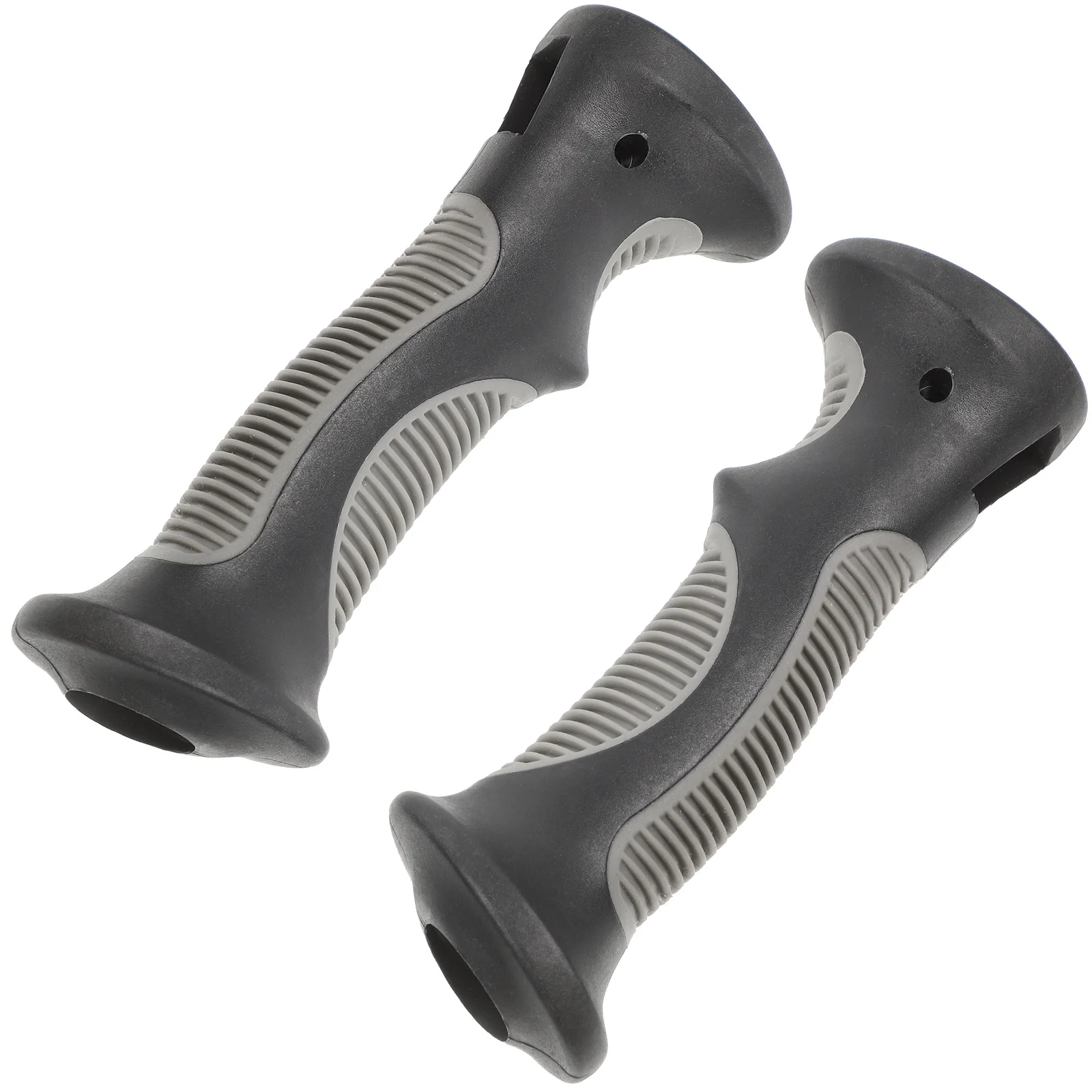 2 قطعة من البلاستيك لأعمدة الرحلات دائم في الهواء الطلق Alpenstock مقبض قبضة قبضة استبدال المشي لمسافات طويلة التزلج عصا أداة التبعي