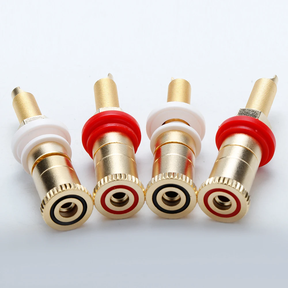 WBT Style Terminal Connectors Gold Hi-end Speaker/amplifier terminals/connector banana plug socket HIFI DIY binding post