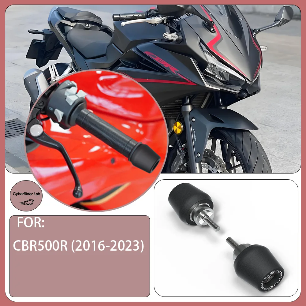 

For Honda CBR500R 2016-2023 CNC Bar End Caps - Racing Style Grips No Tools Install Back to School Rider Gift​