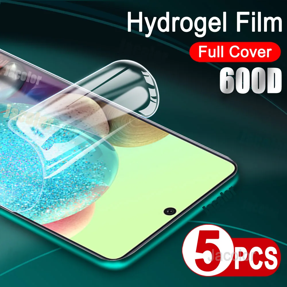 5PCS Hydrogel Film For Samsung Galaxy A73 A72 A71 4G 5G UW Screen Protector A 72 73 71 5 4 G Water Gel Protection For SamsungA73