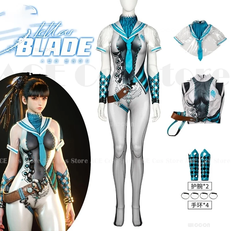 Game Project Stellar Cosplay Blade Eve Costume Women Adult Clothes Jumpsuit Shawl Halloween Carnival Battle Bodysuit Outfit