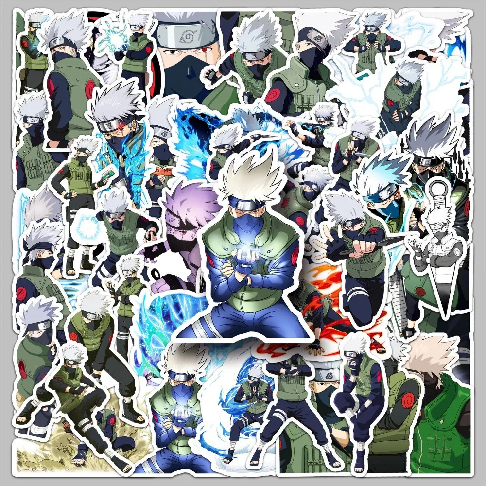 50pcs Anime Naruto Hatake Kakashi‌ Graffiti Stickers Suitcase Stationery Laptop Computer Guitar Cell Phone DIY Decorate Decals
