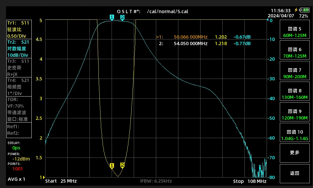 50 MHz bis 54 MHz Bandpassfilter BPF 100 Watt Leistungsfähigkeit M-Basisanschluss Geeignet für 6-Meter-Band-Kommunikationssysteme – Detail 4