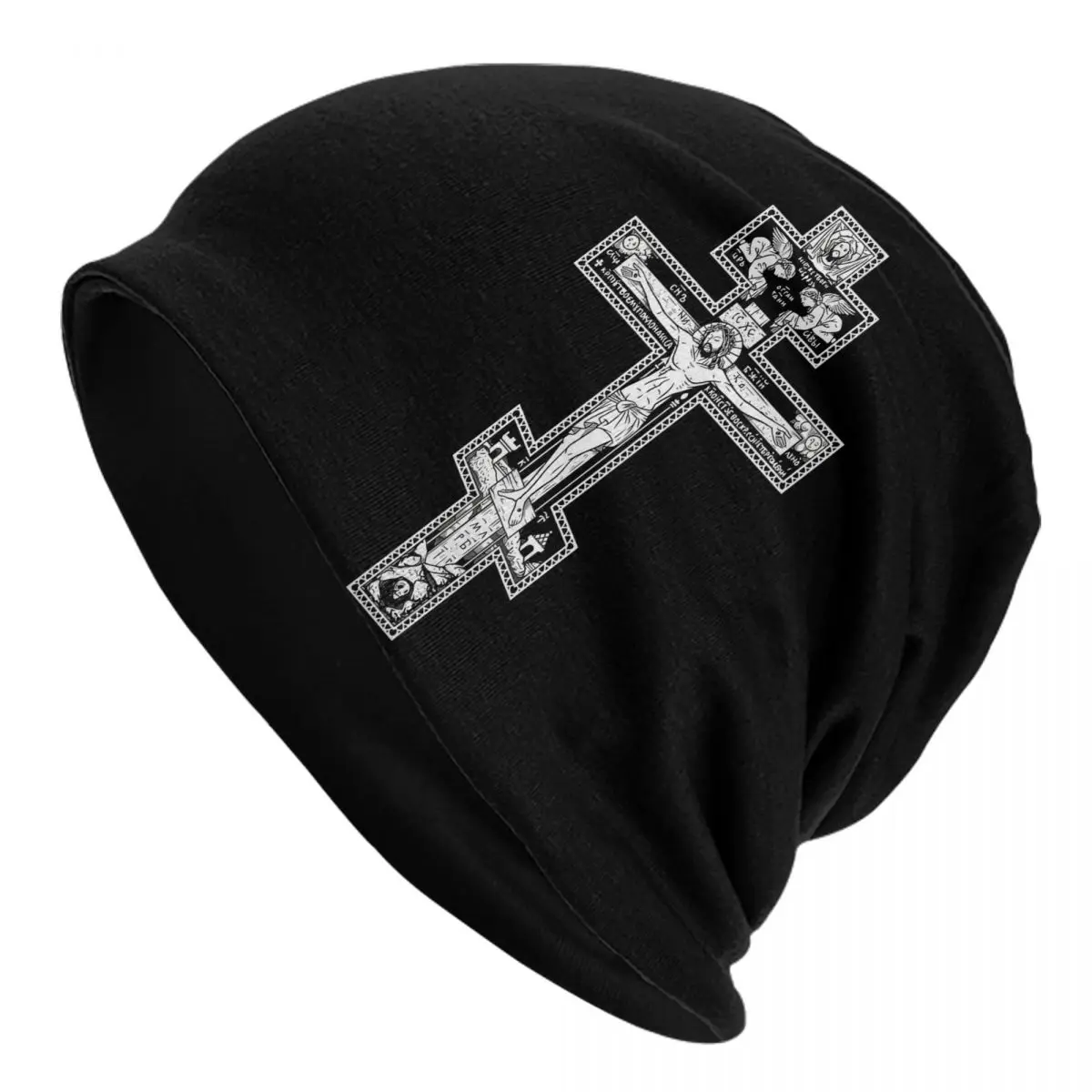 Orthodox Cross Bonnet Hat Fashion Street Skullies Beanies Hats Jesus Christ for Men Women Spring Head Wrap Cap