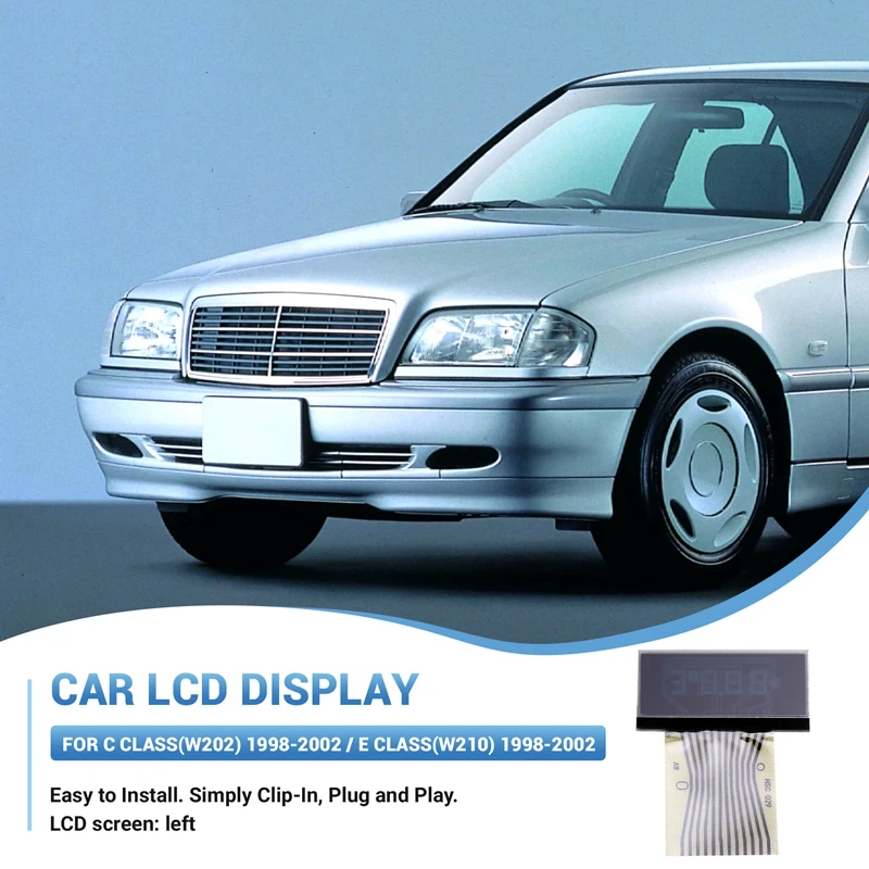 Visor LCD para Mercedes Benz Classe C, W202, Classe E, W210, Classe CLK, W208, Classe SLK, R170, 1998-2002