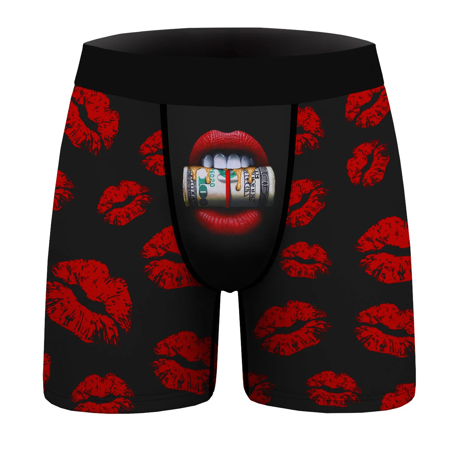 New 3D Digital Wolf Printed Sexy Men\'s Underwear with Comfortable, Breathable, and Elastic Stretch Corners for Foreign Trade