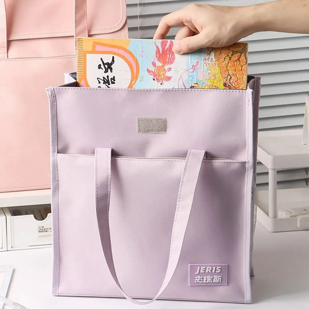 A4 File Folders Student Tutorial Bags File Organizer Tote Bag Leisure Handbag Storage Bag Large Capacity A4 Document Bag